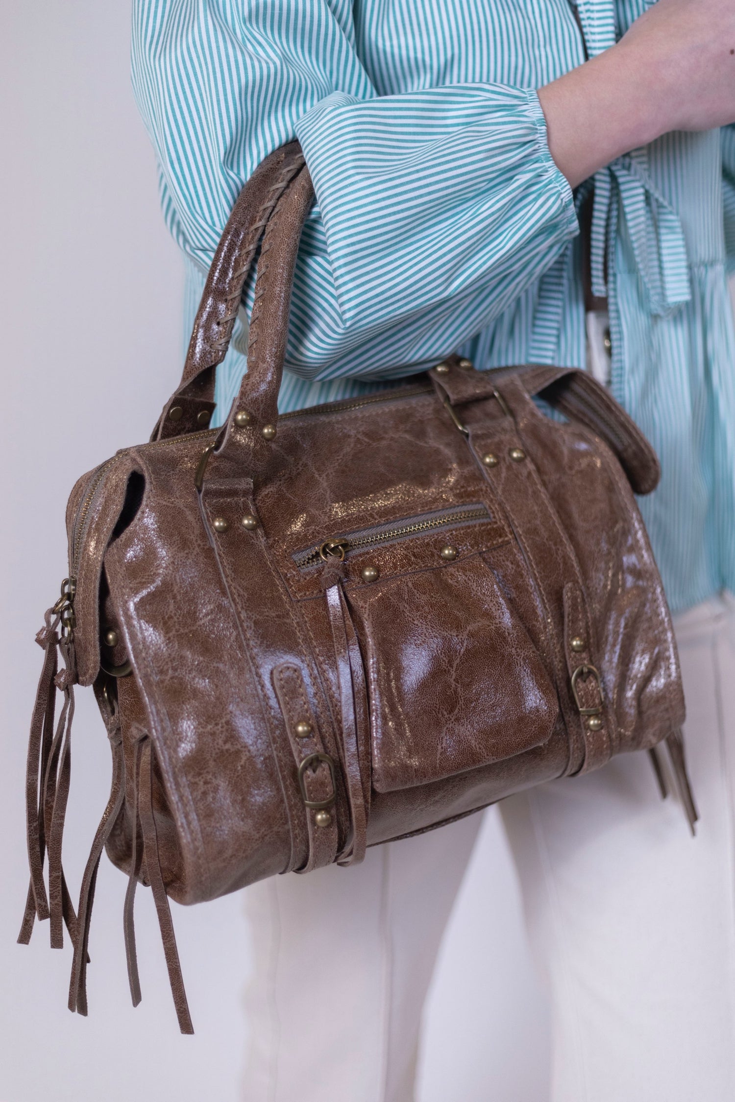 Kate Leather Bag Licht bruin