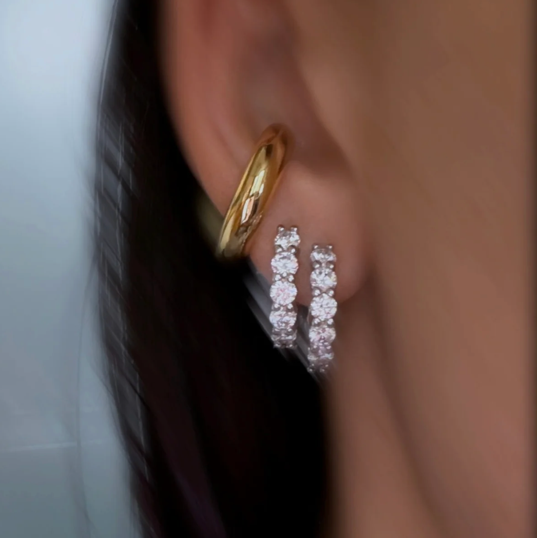 Iris Earring-Goud/Zilver