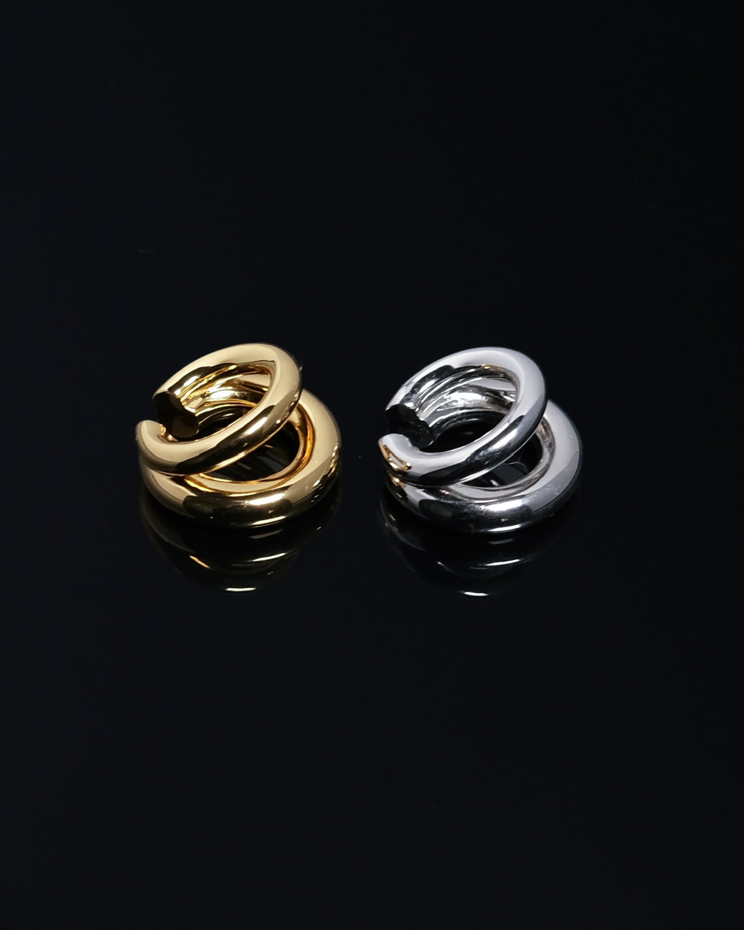 Double Kos Earcuff-Goud/Zilver
