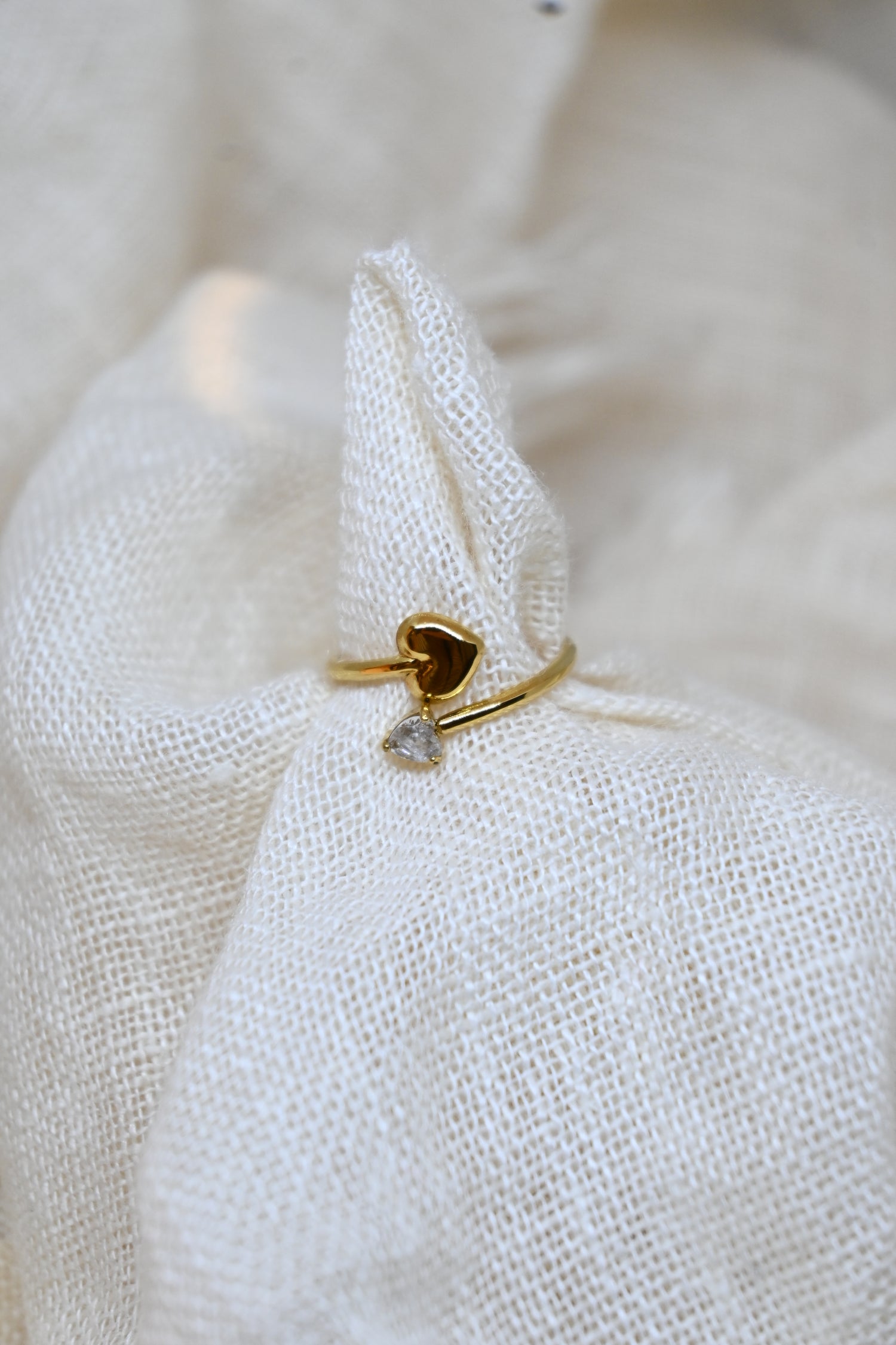 Double Heart Diamond Ring