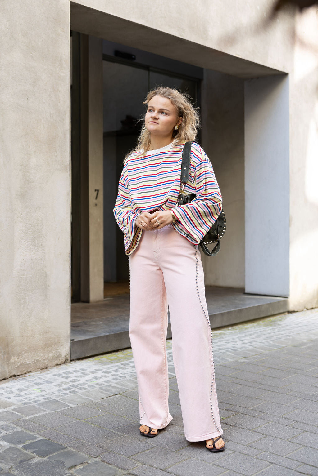 Zizi Wide Leg Jeans Pink