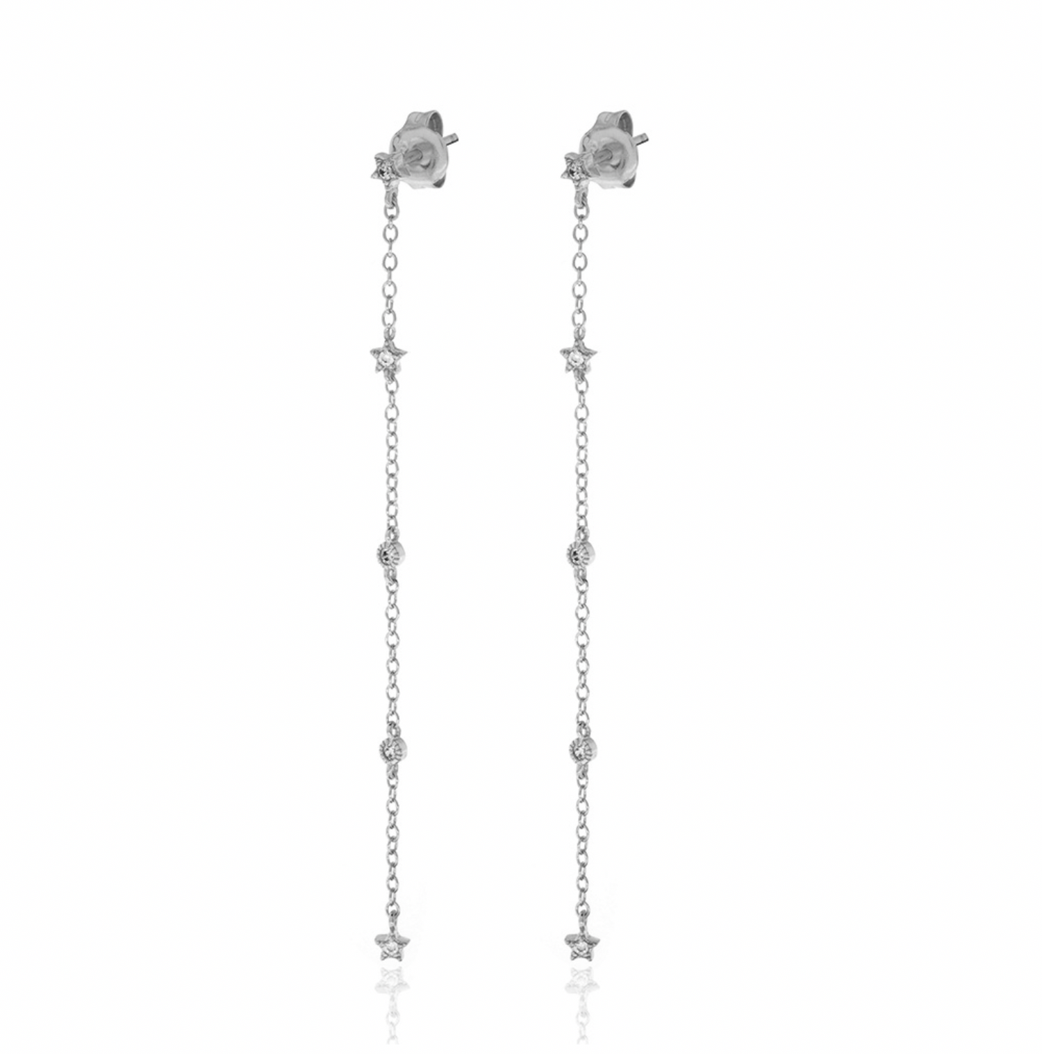 Star Chain Earring Earring-Goud/Zilver