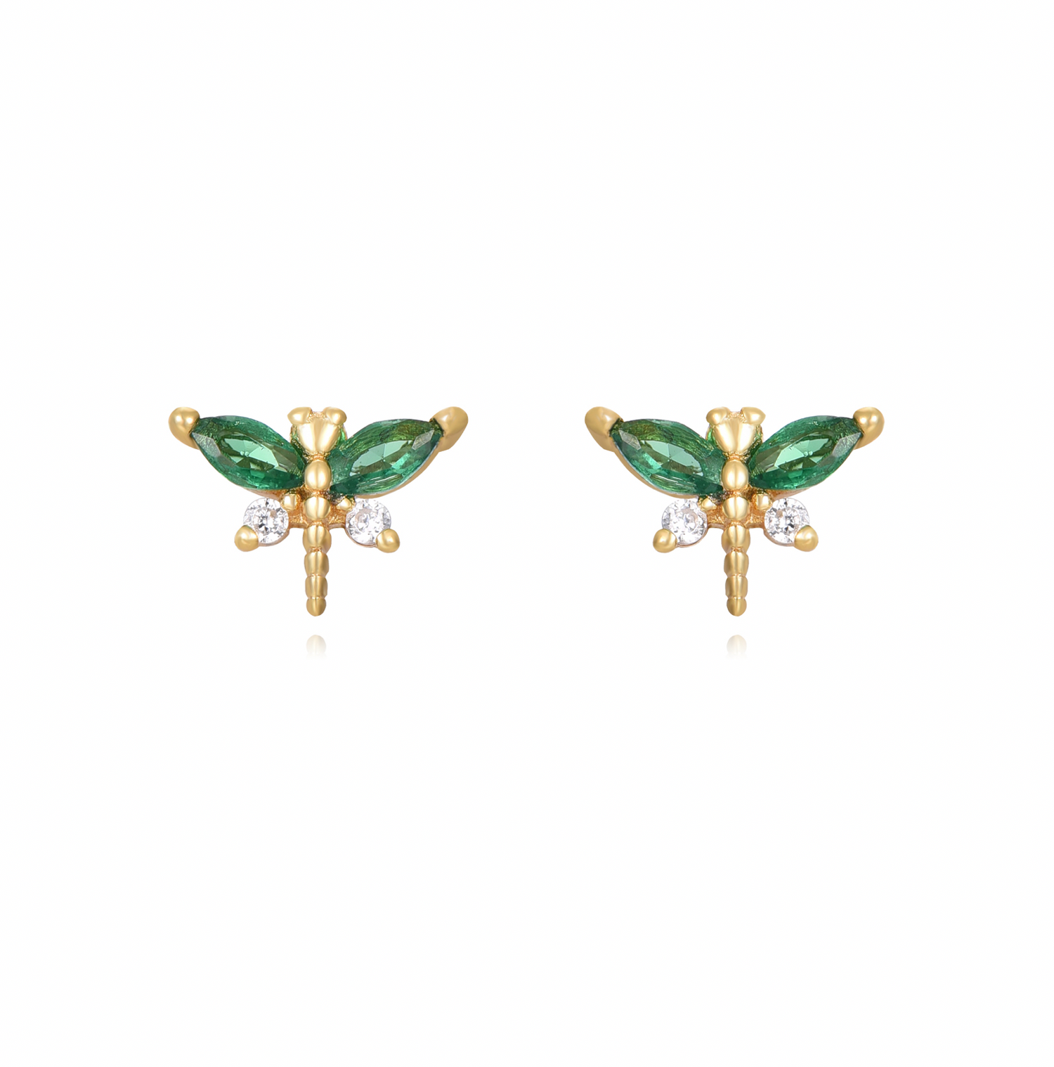 Dragon Fly Earring-Goud/Zilver