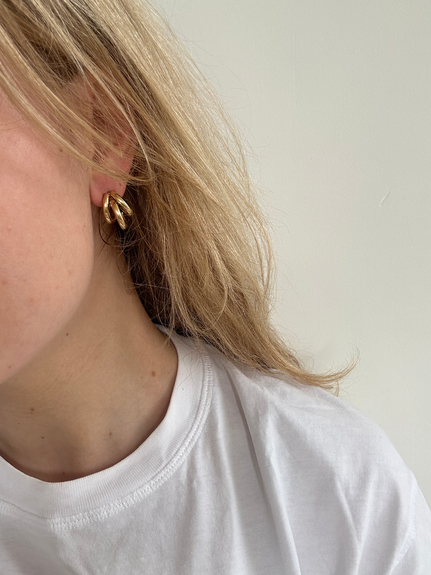 Tripple Circle Earrings-Goud/Zilver
