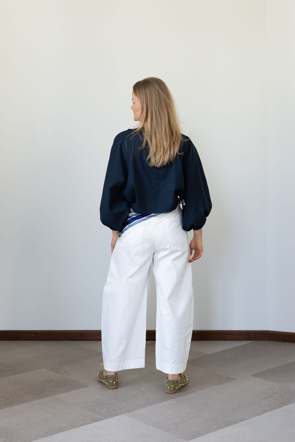 Ally Barrel Pantalon White