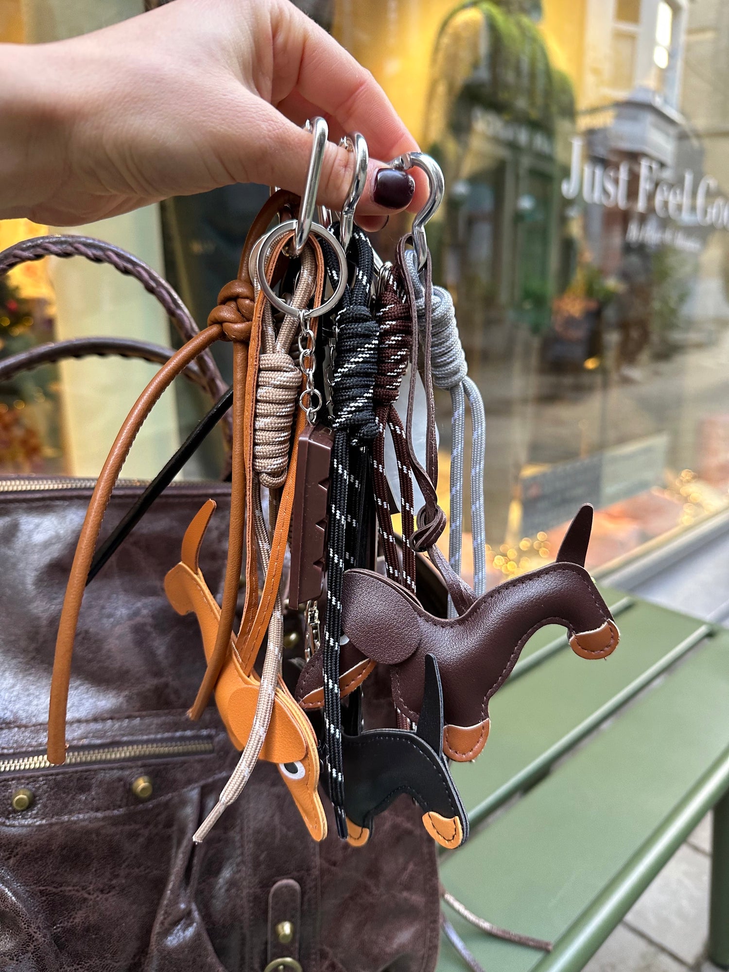 Maurice Bag Charm-Bruin/Zwart/Camel