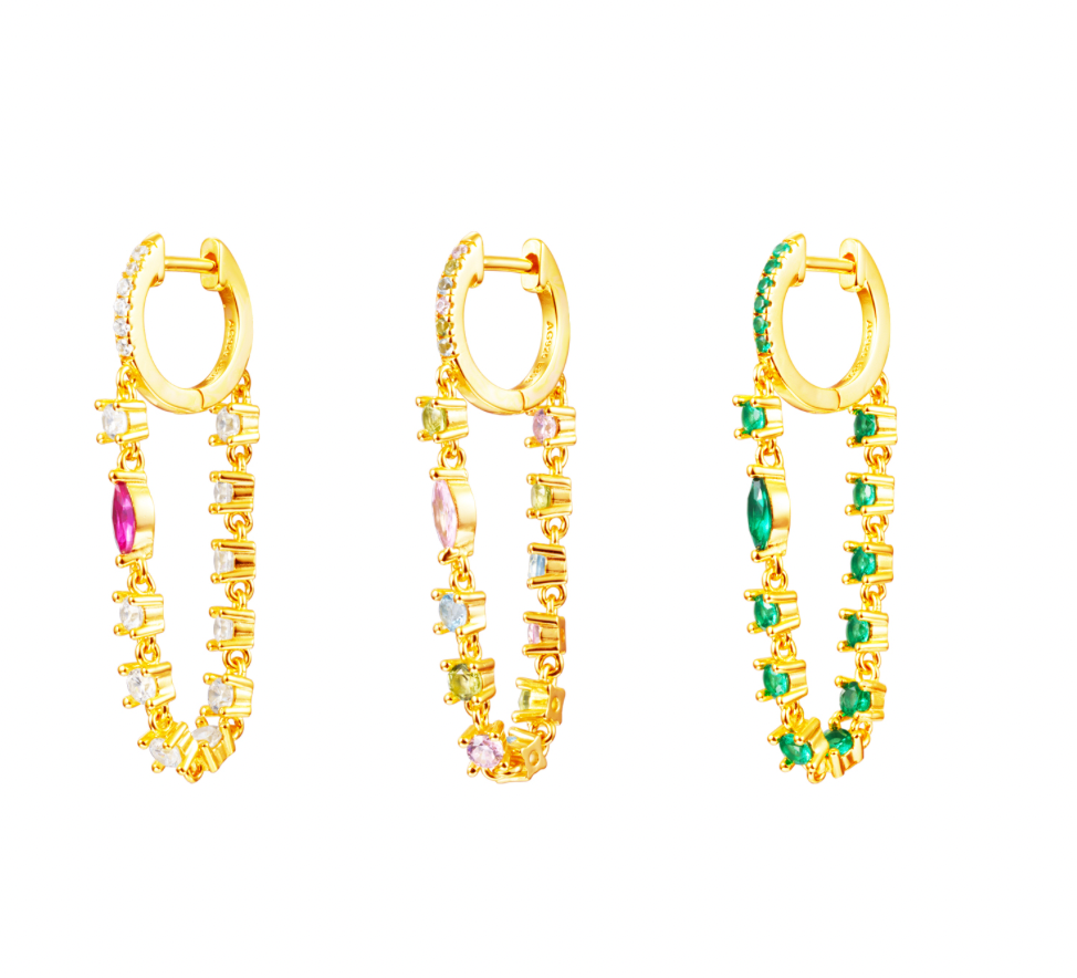Double Chain Hoop Earring- Verschillende kleuren