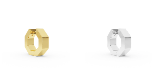 BA Edge Small Earring-Goud/Zilver