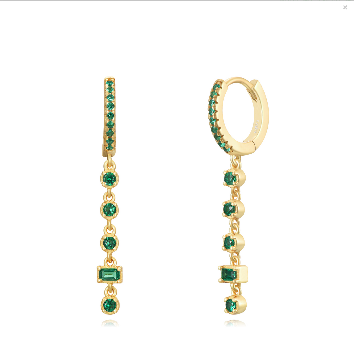 Little Diamond Square Drop Earring-Verschillende kleuren