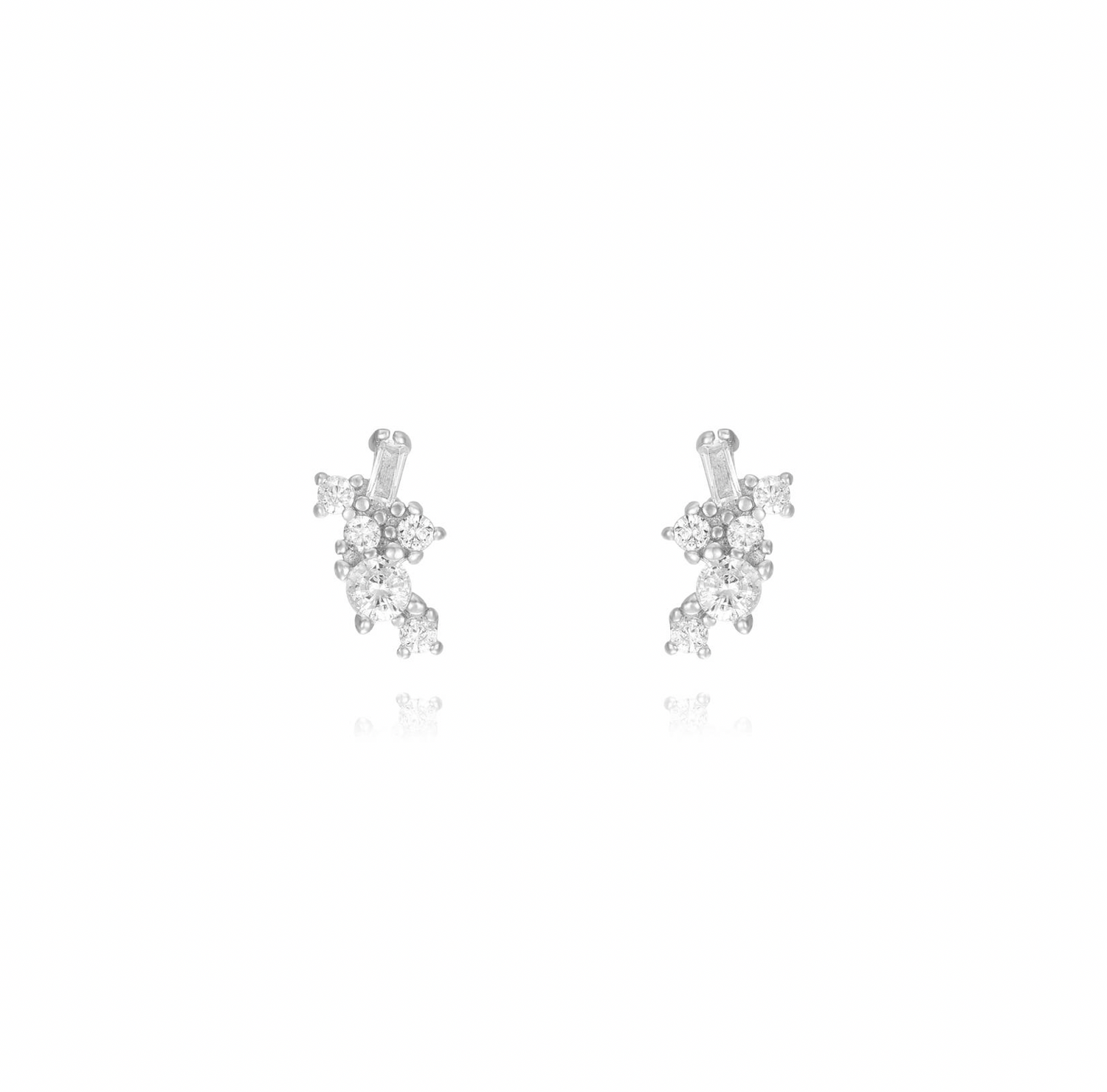 Little Golden Diamond Stone Earring-Goud/Zilver