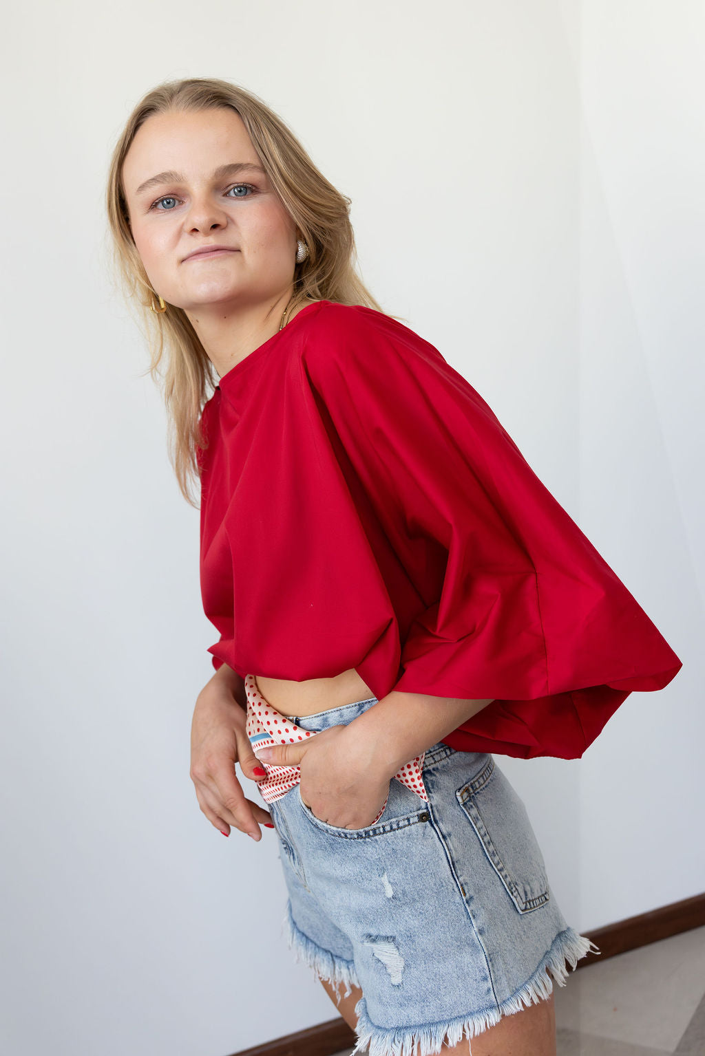 Phaedra Blouse Red