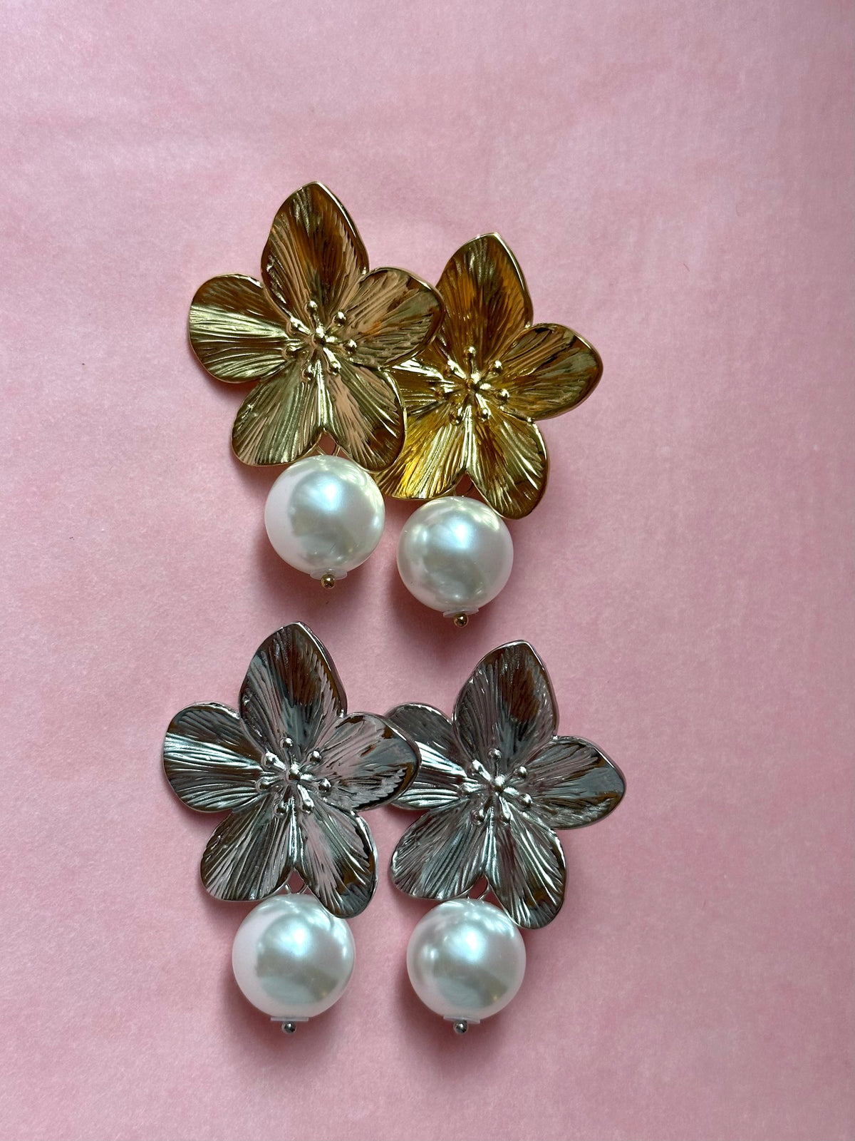 Amélie Pearl Earrings-Goud/Zilver