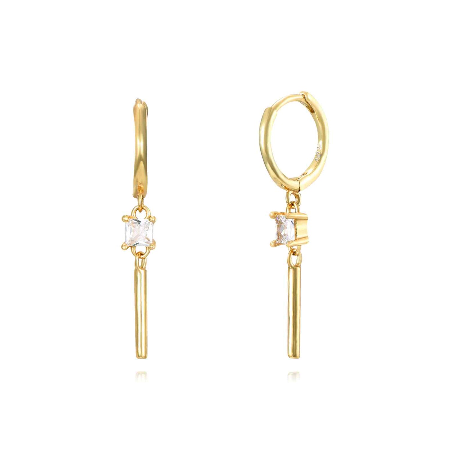 Diamond Stick Hoop Earring-Verschillende kleuren