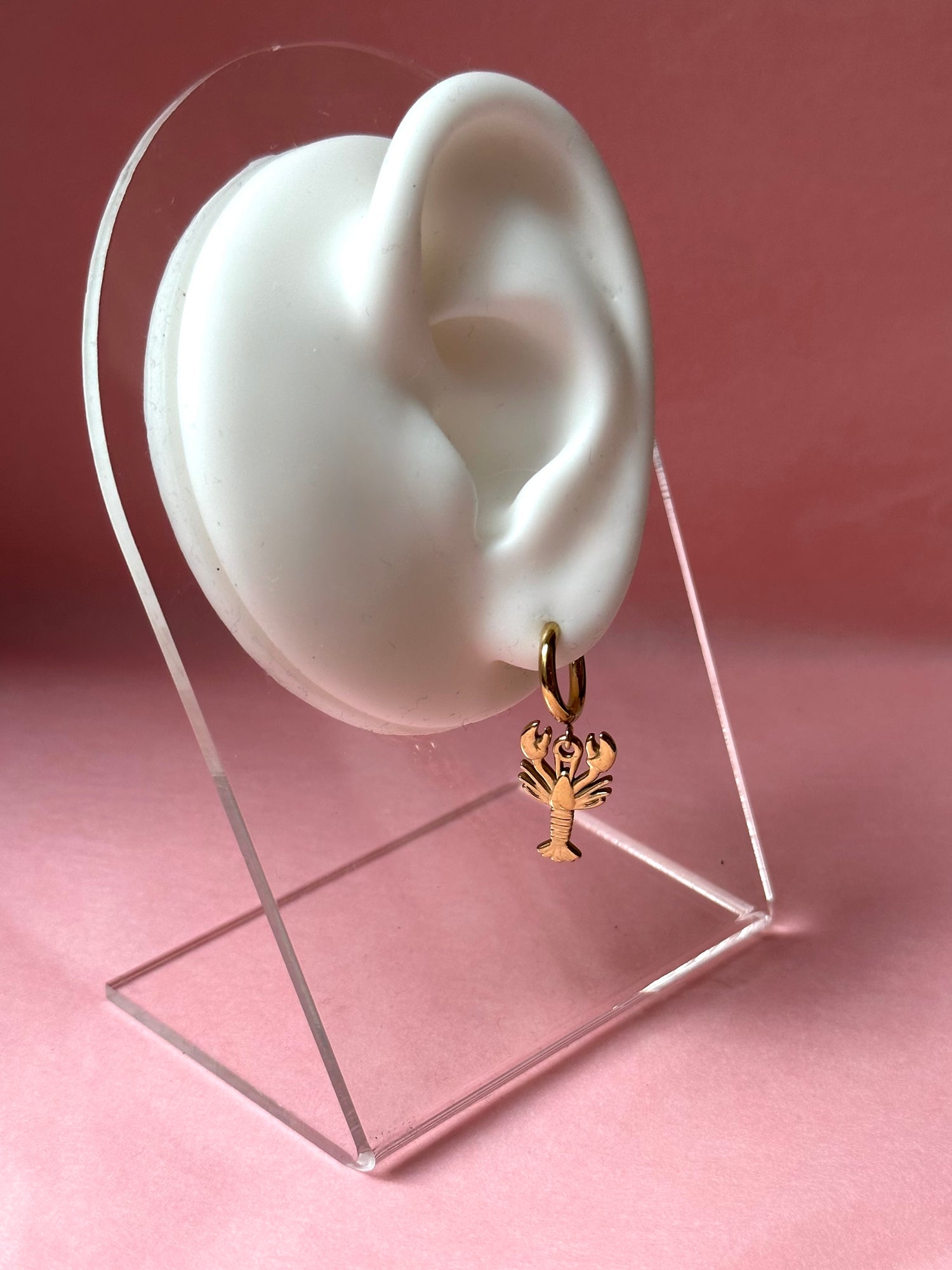 Little Golden Lobster Earring