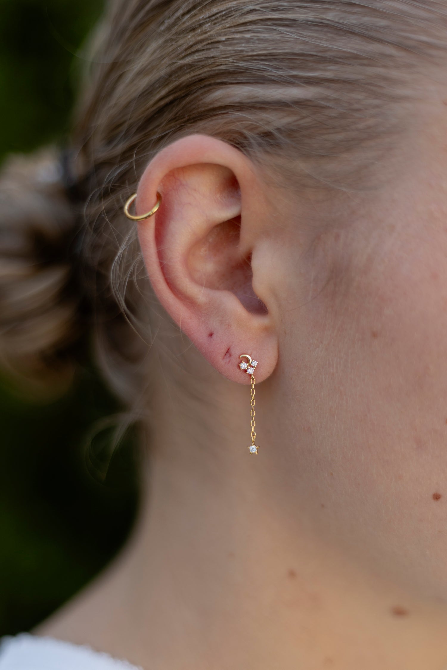 Star And Moon Earring