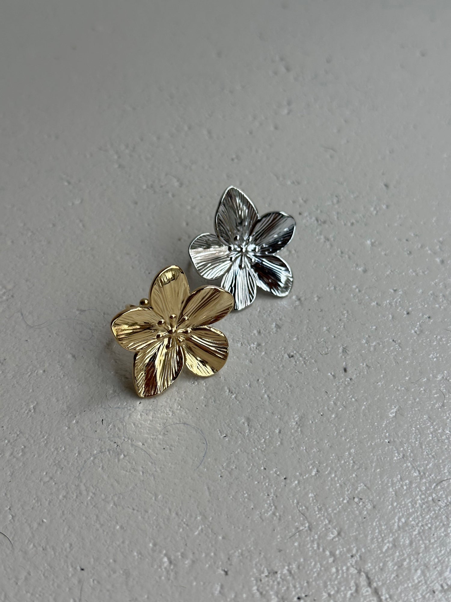 Amélie Flower ring-Goud/Zilver