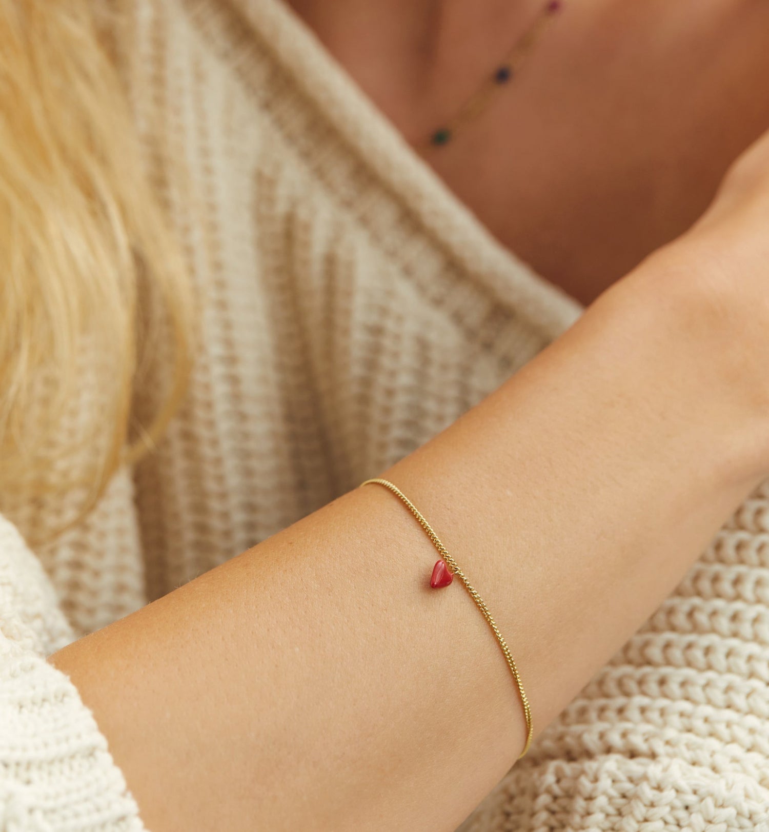 A&N Heart Beat Bracelet-Goud/Zilver