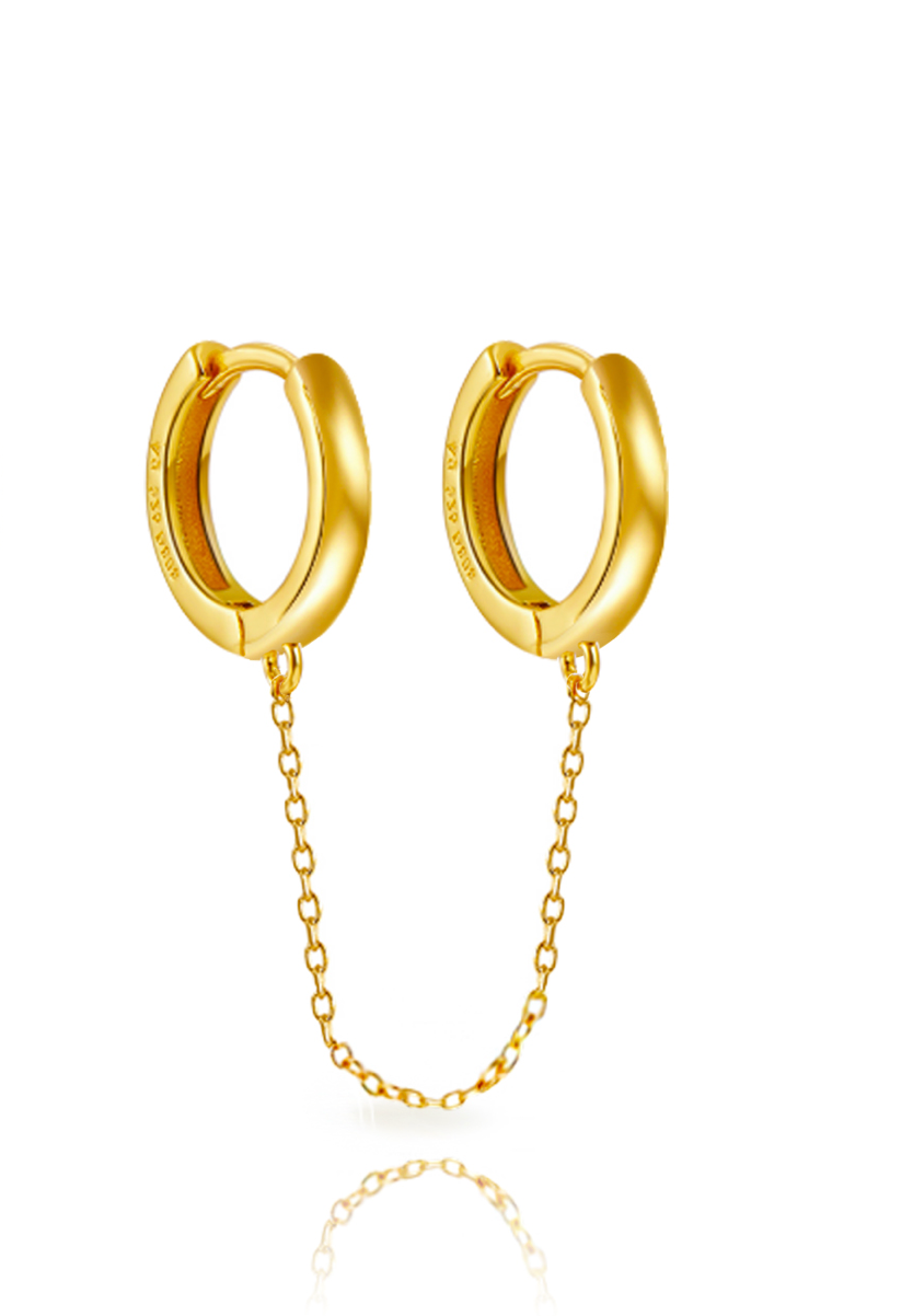 Double Hoop Chain Earring