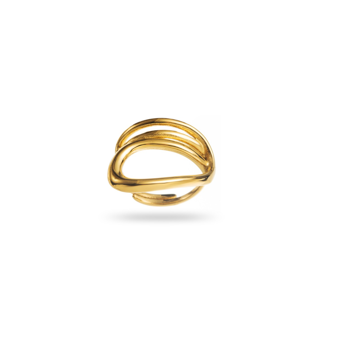 Adele Woven Ring-Goud/Zilver