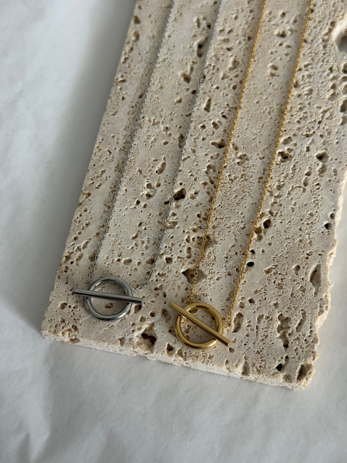 Arianne Circle Necklace-Goud/Zilver