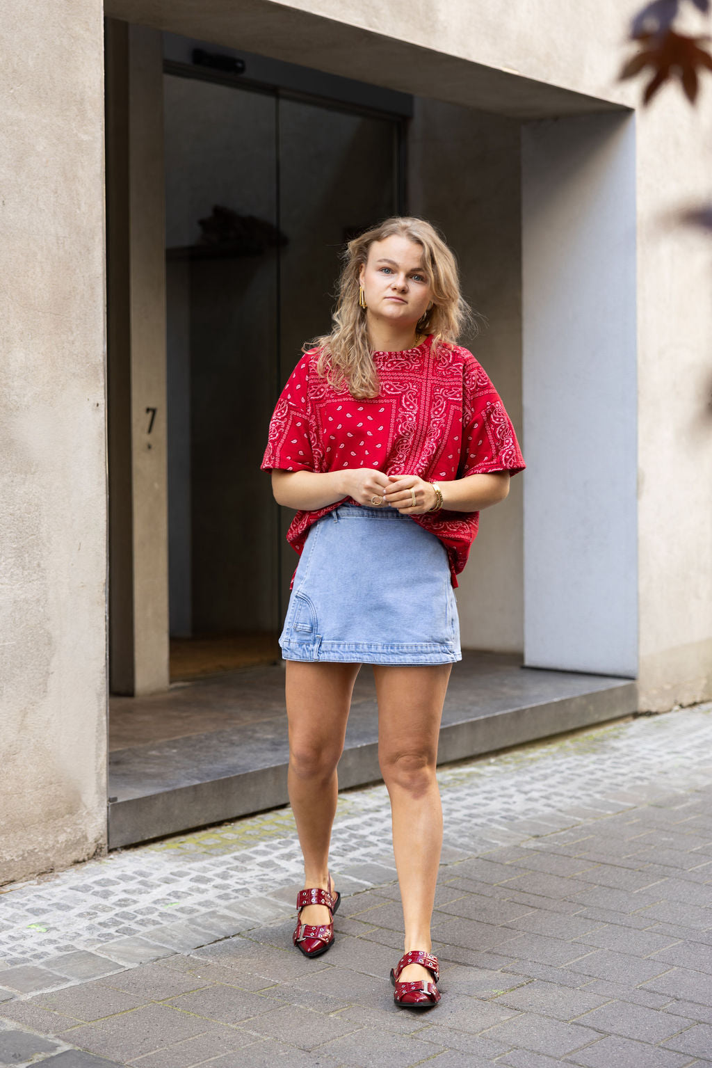 Roxie Bandana T-Shirt Red