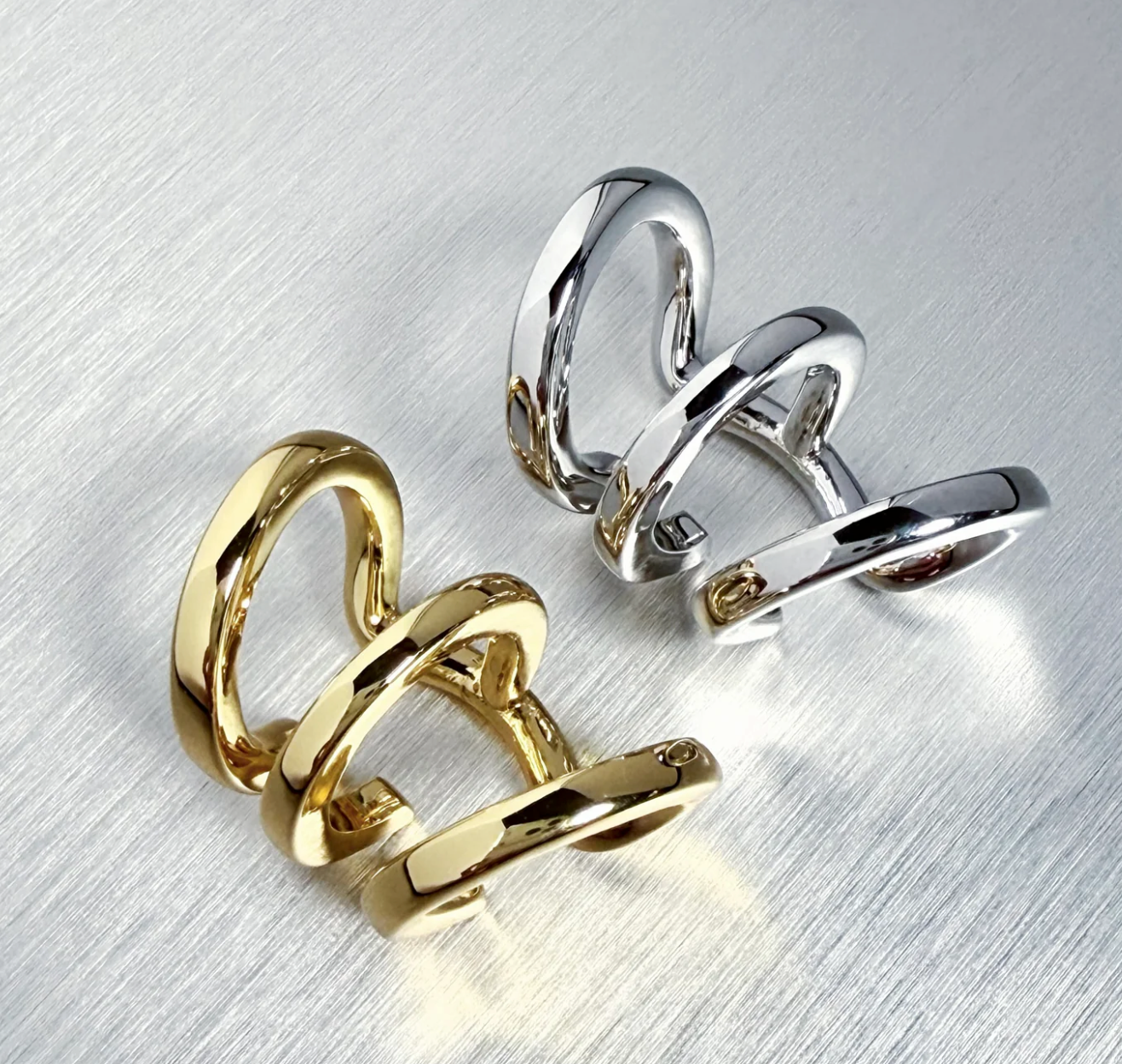 Trio Iva Ear Cuff-Goud/Zilver