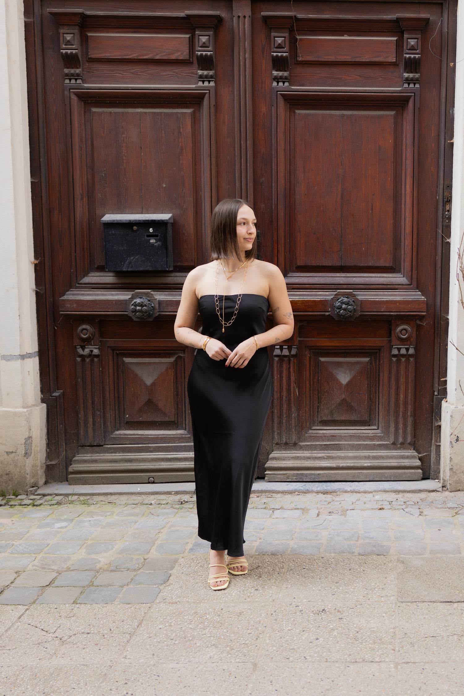 Lieza Off Shoulder Dress Black