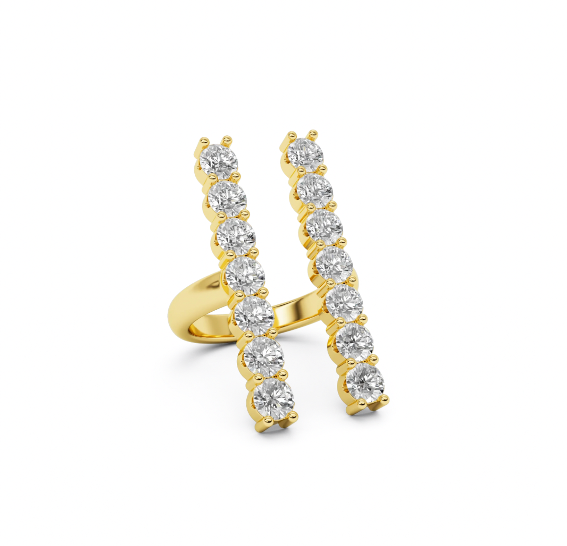Iris Diamond Ring-Goud/Zilver