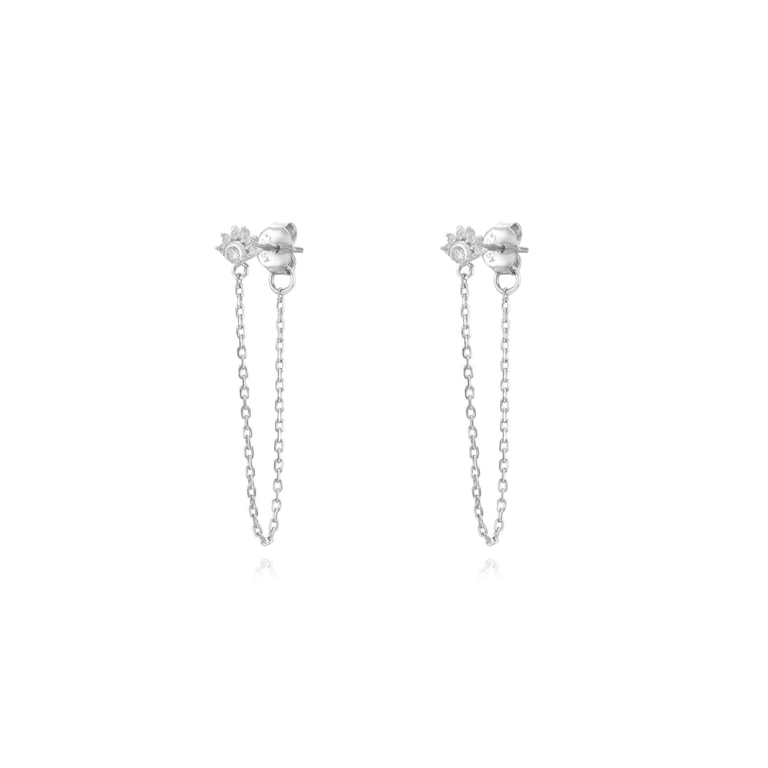 Flower Chain Earring-Goud/Zilver/Groen/Roze