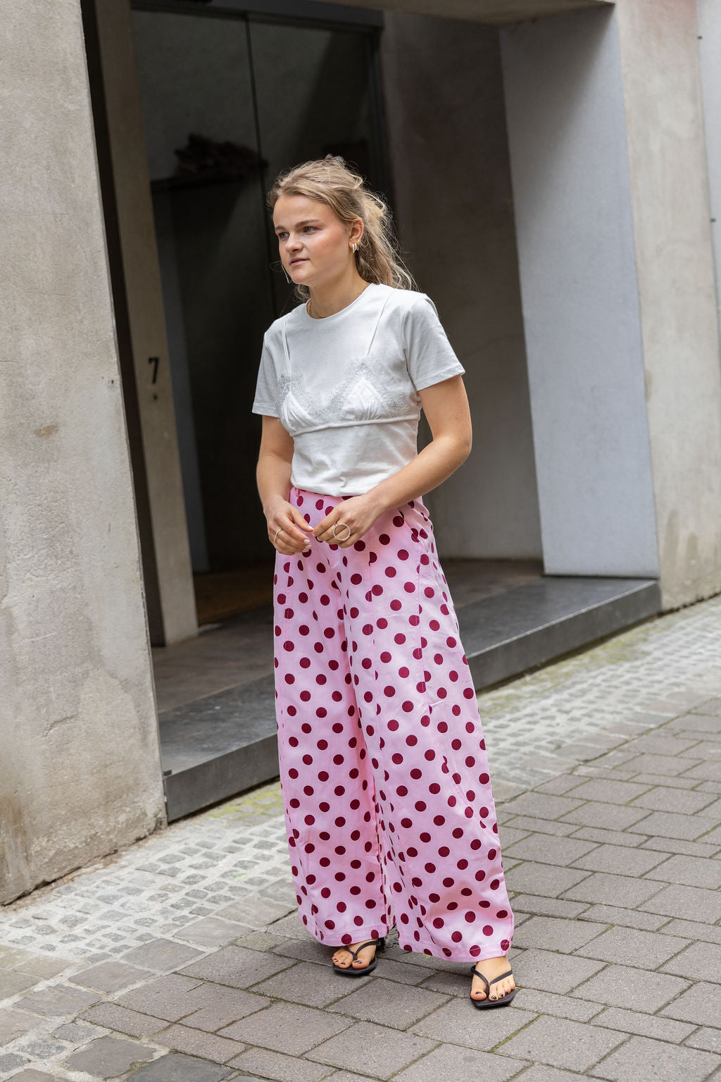 Marley Balloon Polka Dot Pantalon Pink
