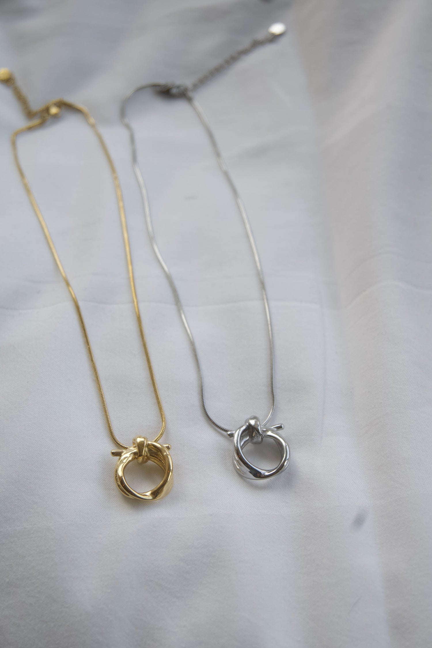 Nina Circle Necklace-Goud/Zilver