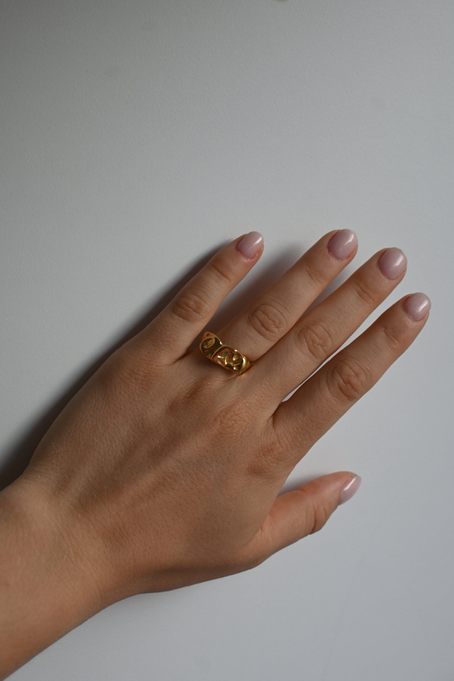 Mini Lena Golden Irregular Ring