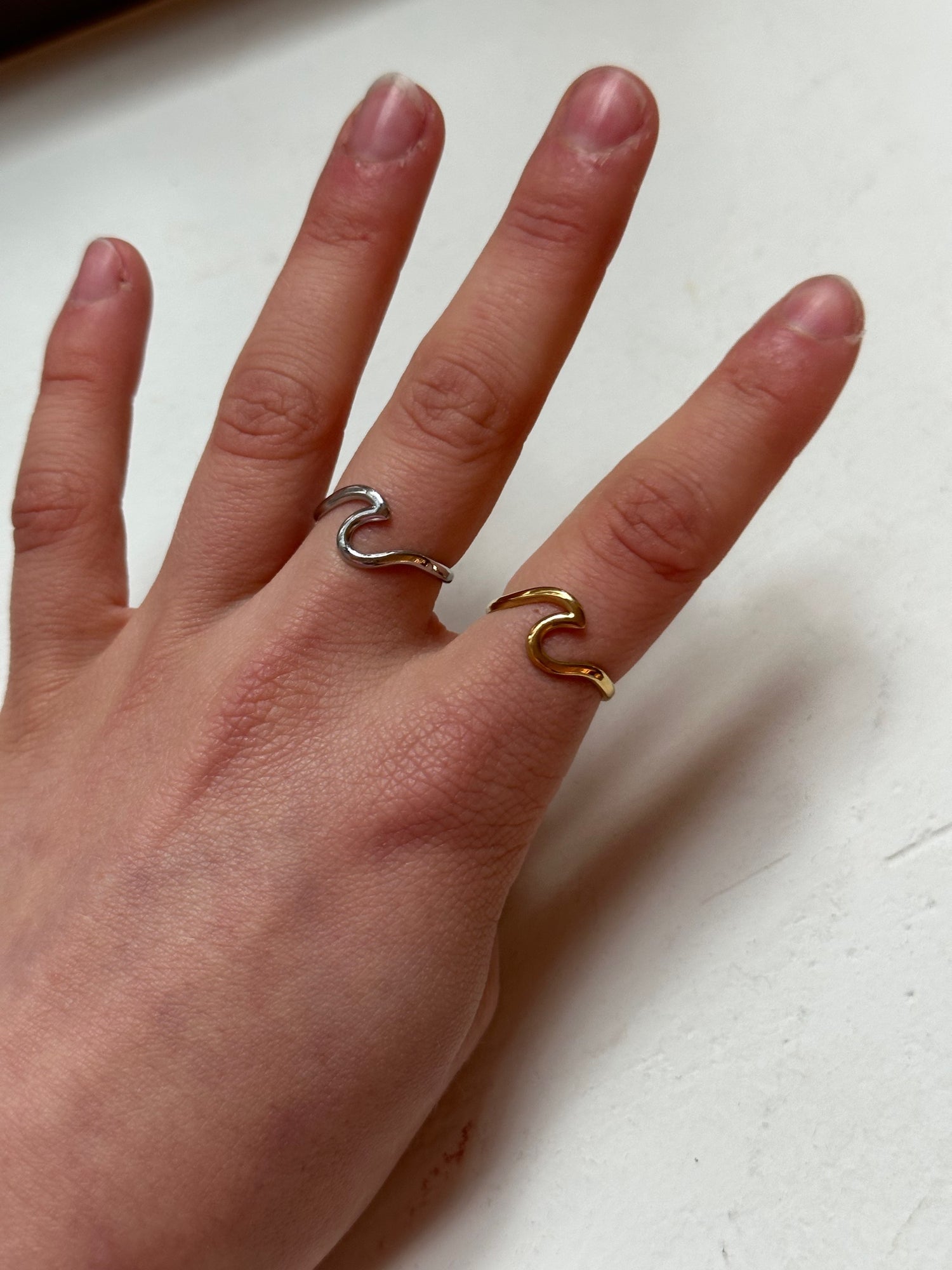 Little Wave Ring-Goud/Zilver