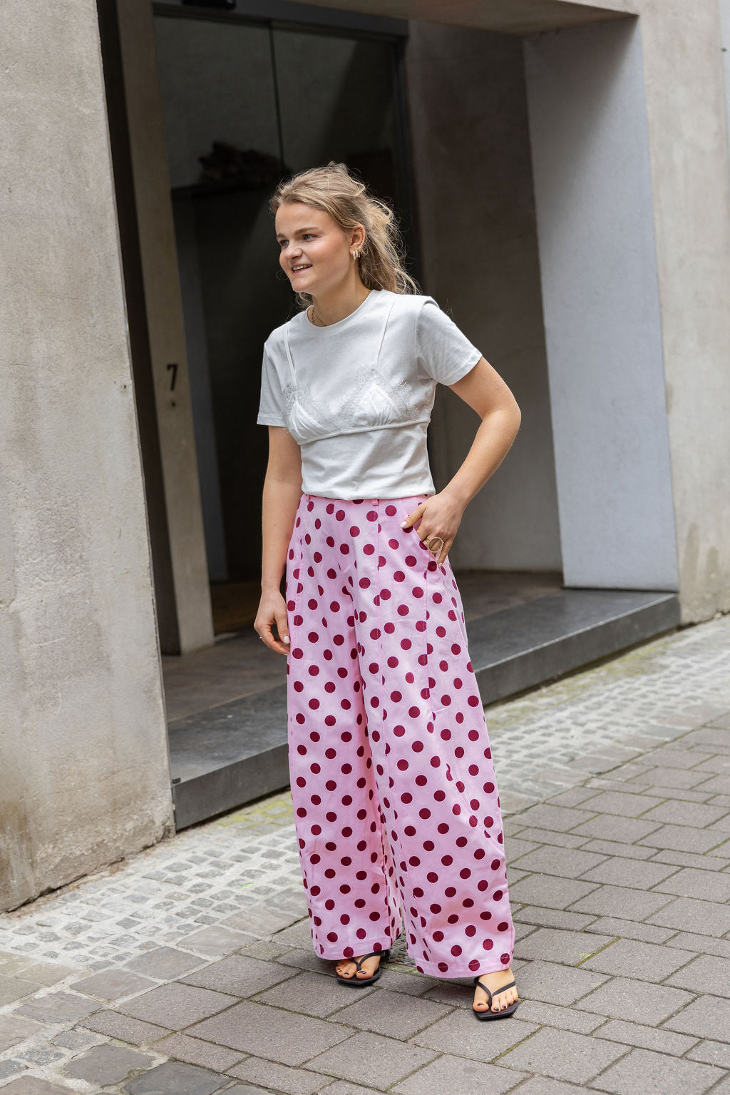 Marley Balloon Polka Dot Pantalon Pink