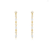 Lina Fine Long Diamond Earring-Goud/Zilver