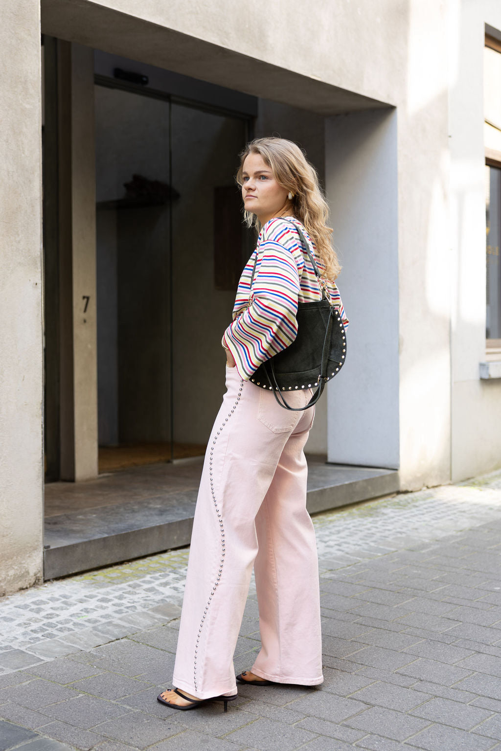 Zizi Wide Leg Jeans Pink