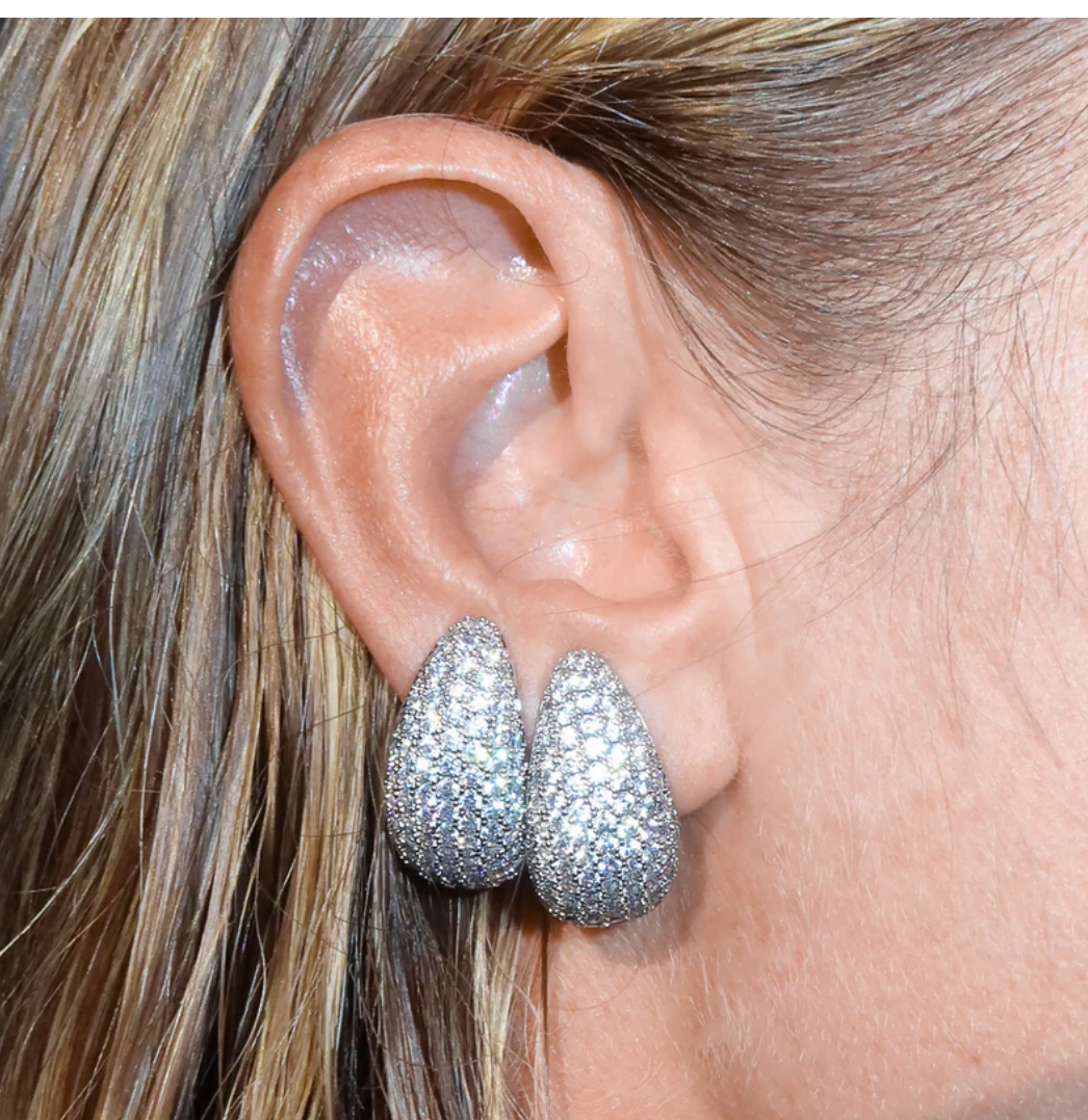 Small Bulb Diamond Earstud-Goud/Zilver