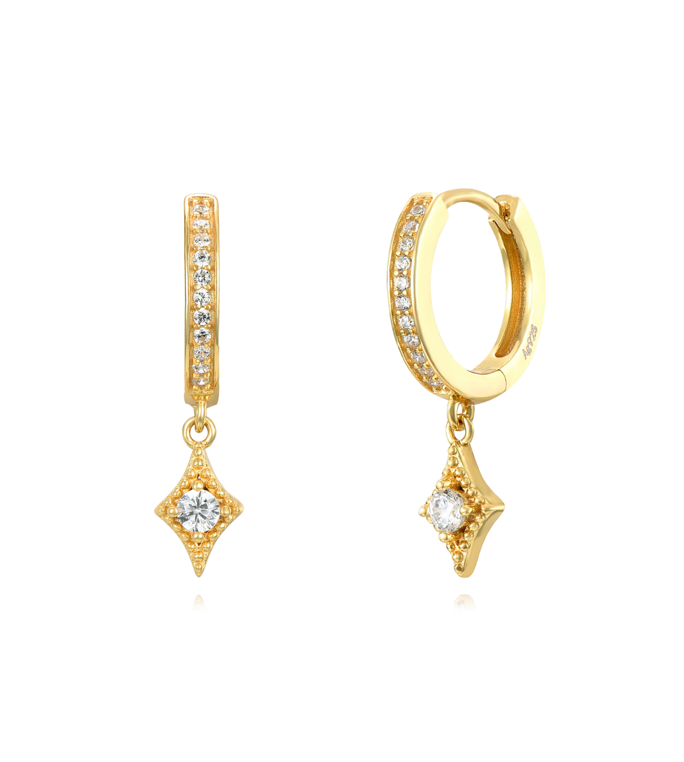 Diamond Square Earring
