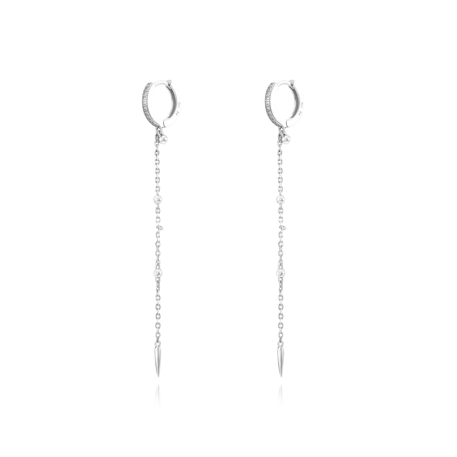 Long Chain Earring-Goud/Zilver