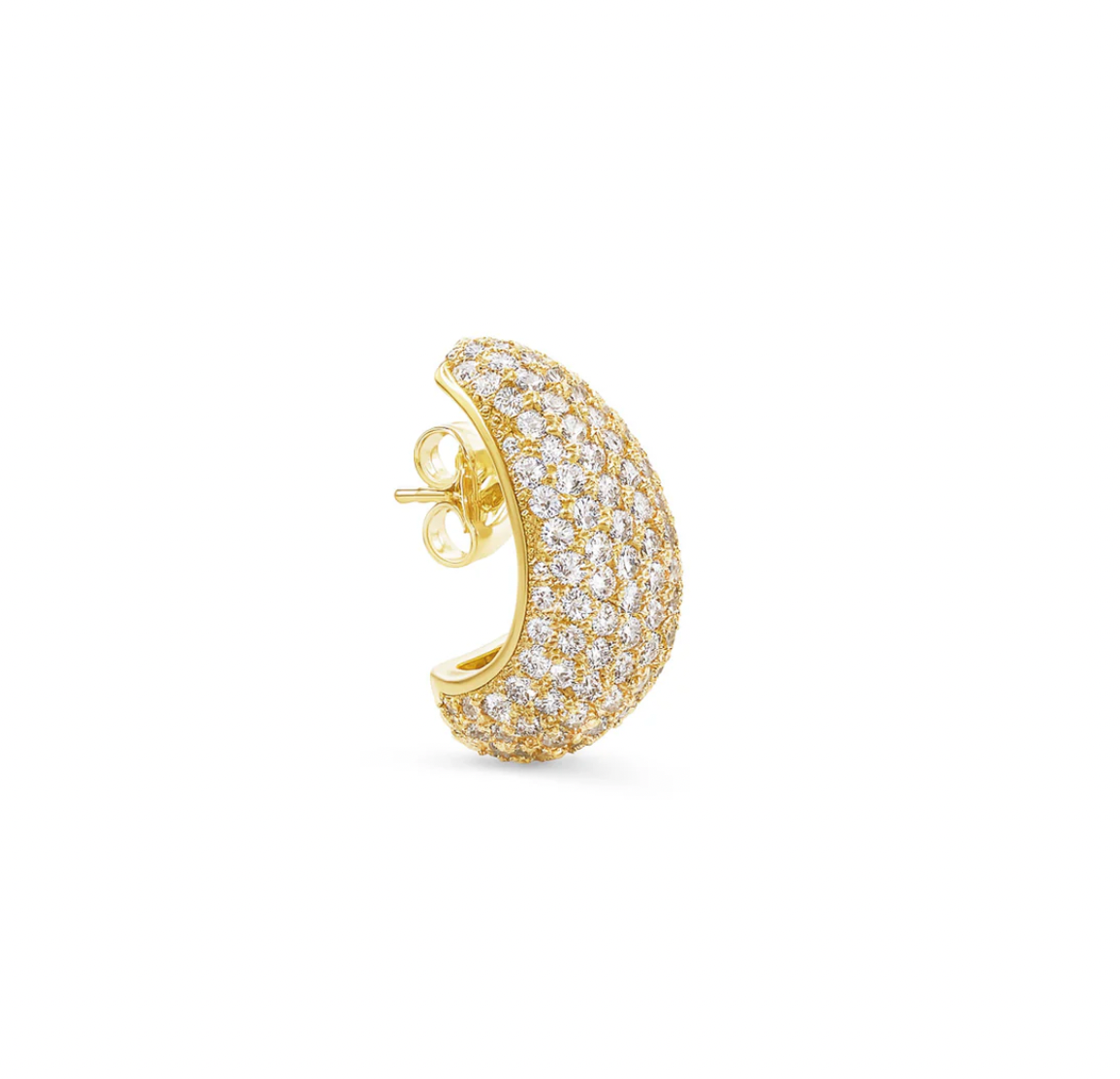 Small Bulb Diamond Earstud-Goud/Zilver