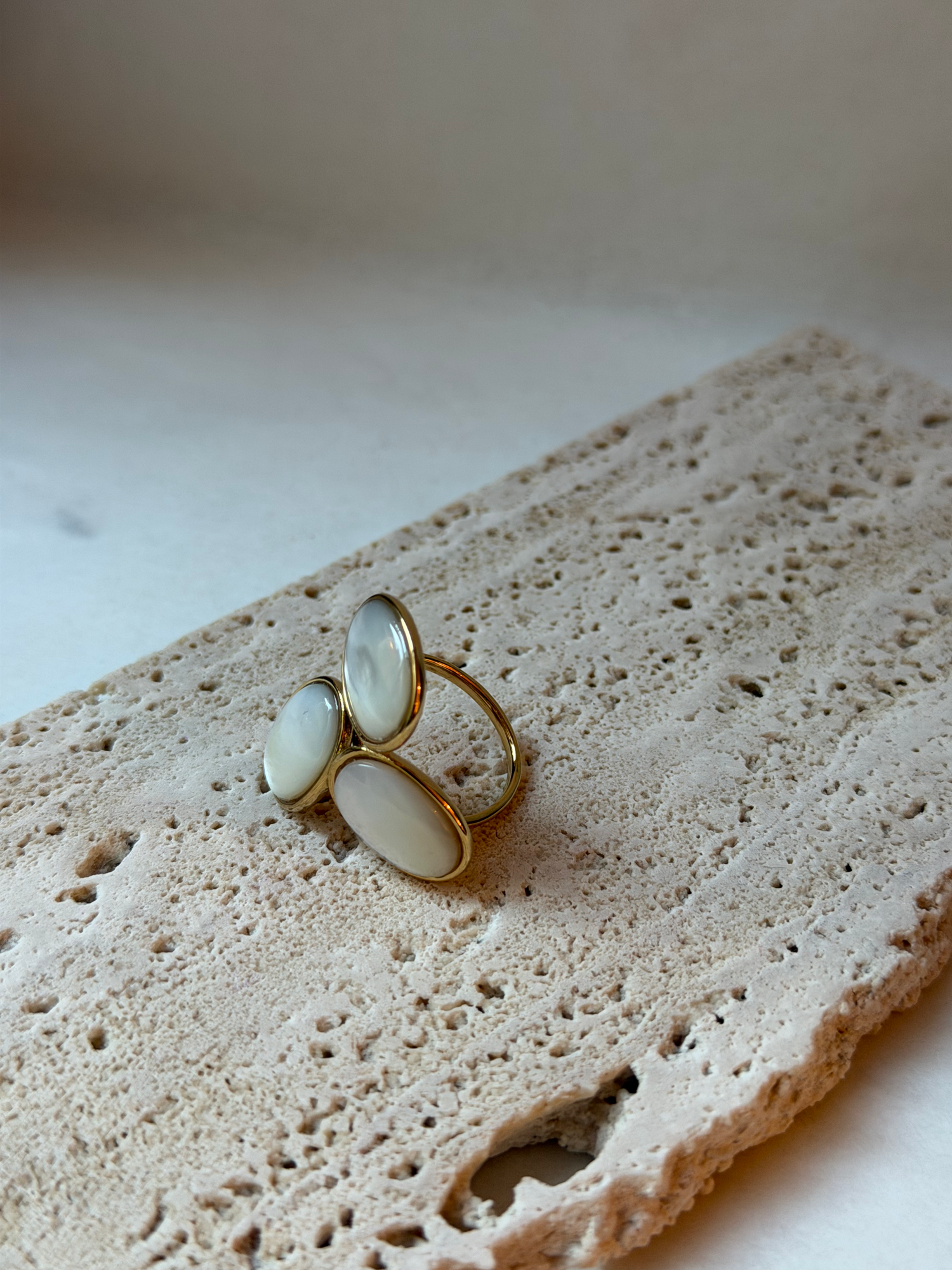 Amaya White Stone Ring