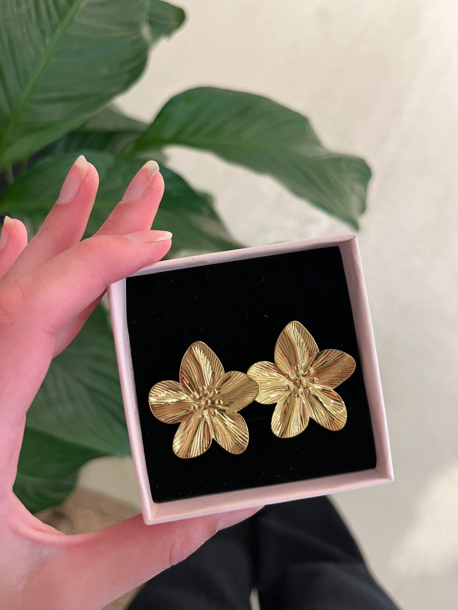 Amélie Flower Earrings-Goud/Zilver