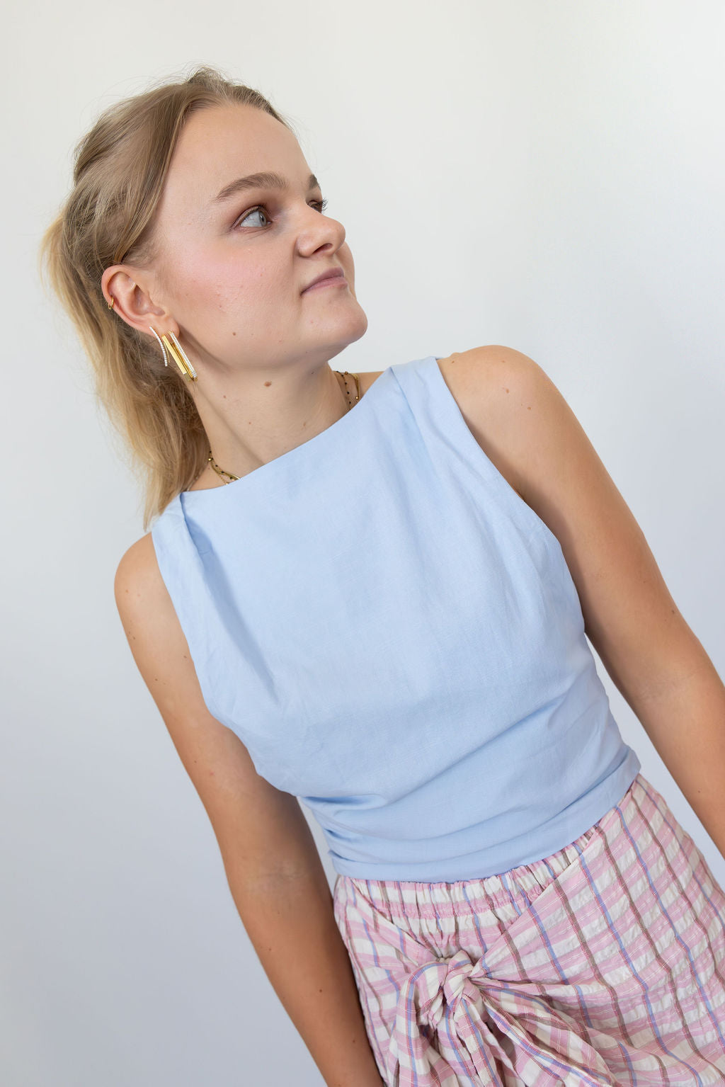 Robyn Bow Top Light Blue