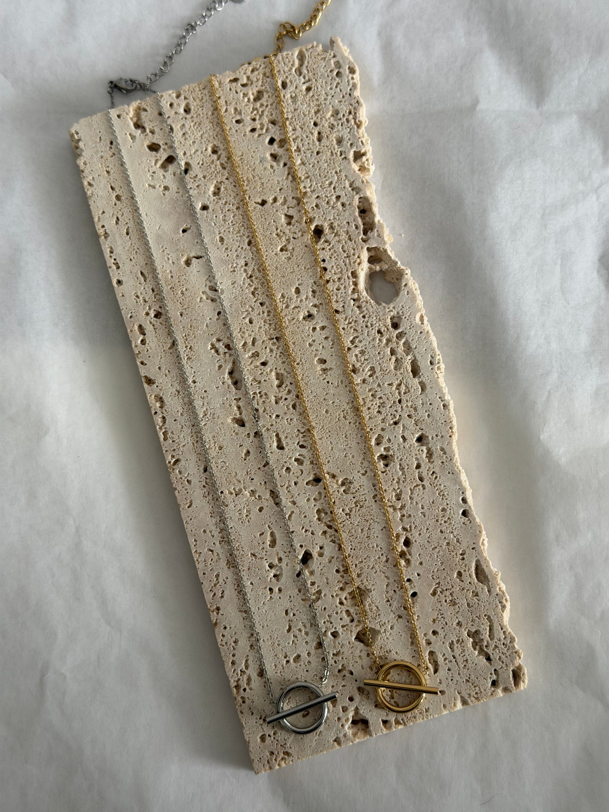 Arianne Circle Necklace-Goud/Zilver