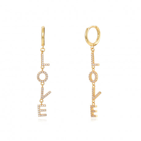 Diamond Love Earring-Goud/Zilver