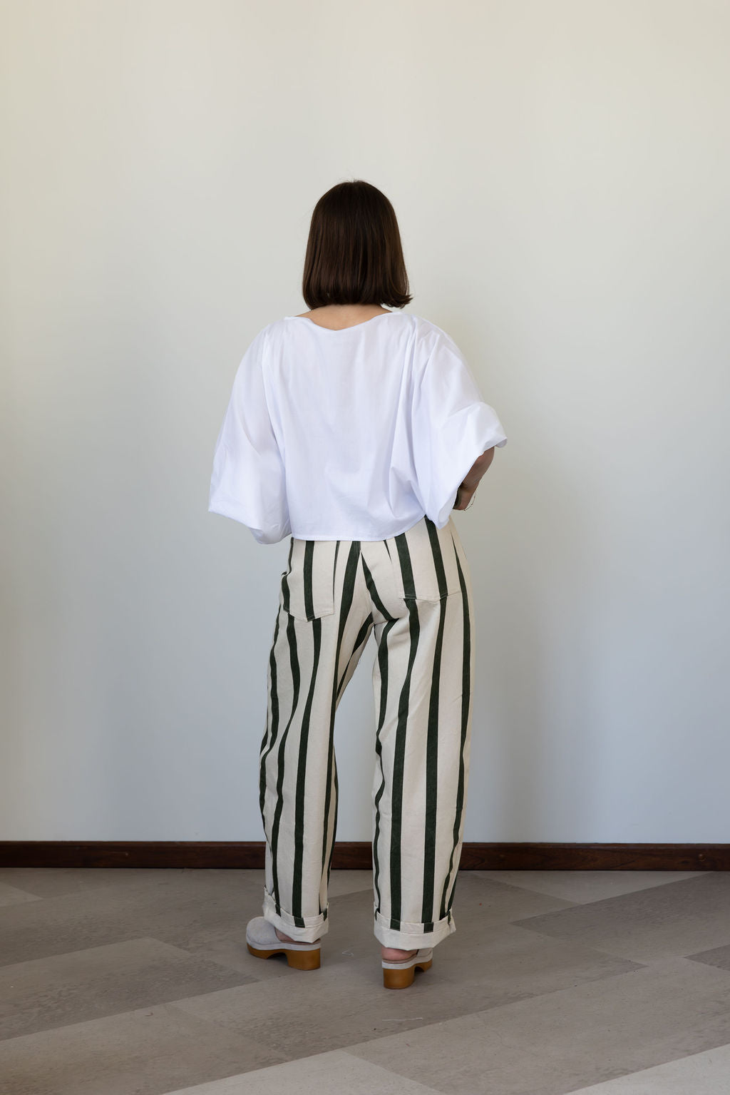 Jodie Striped Pantalon Green