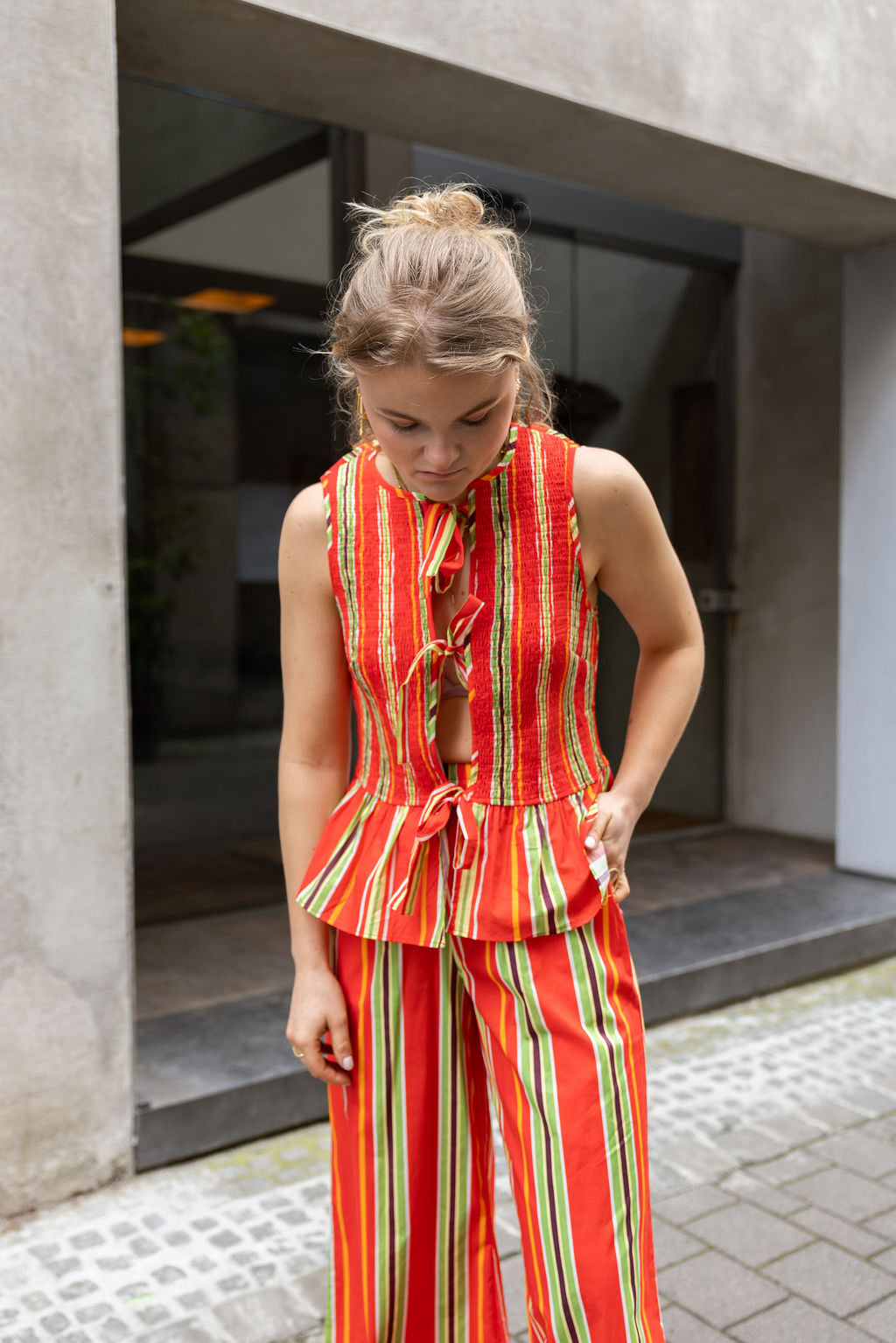 H&Y Cindy Striped Gilet