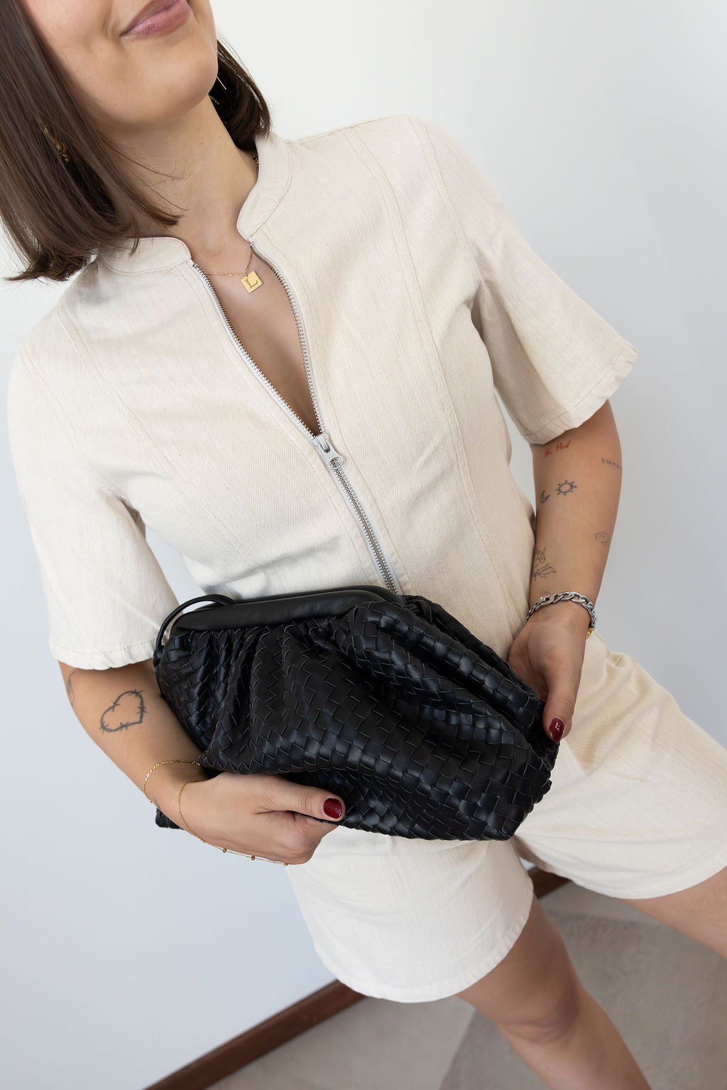 Ayla Woven Bag Black