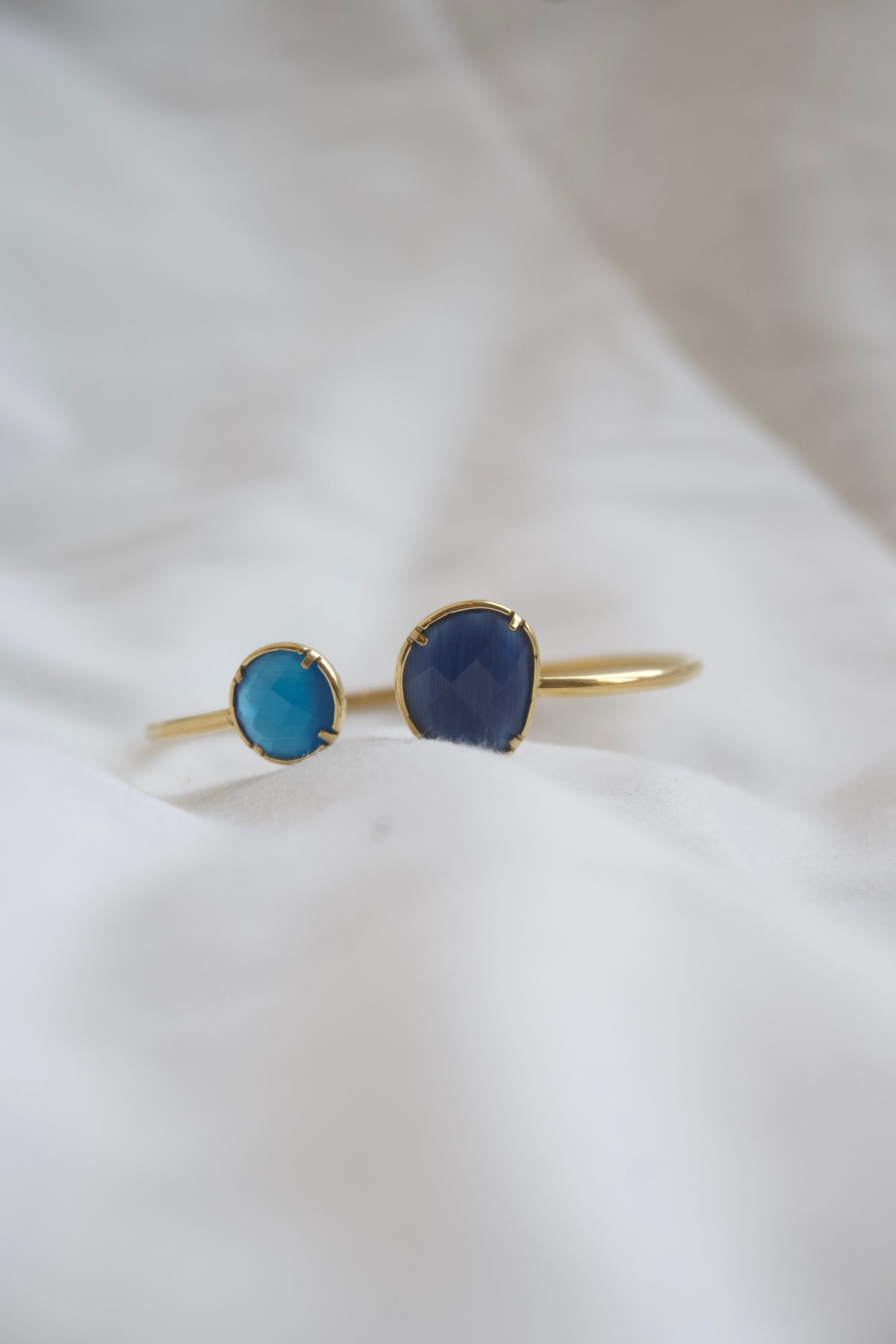 Isa Two Stones Bracelet-Blue