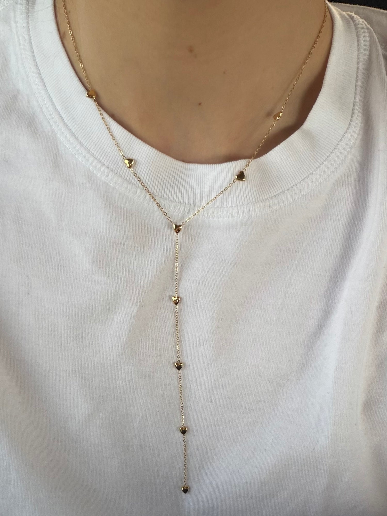 Little Golden Love Y-Necklace